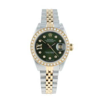 Rolex Custom Datejust Pre Owned Watch Ref 69173