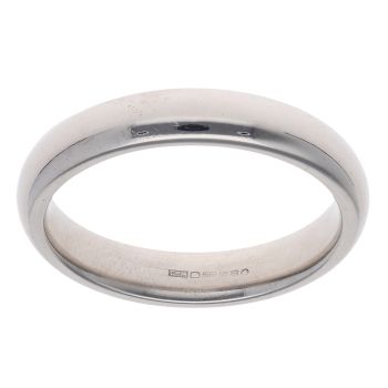 18ct White Gold Wedding Band 4mm