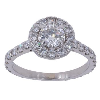 Platinum 1.55ct Diamond Cluster Ring