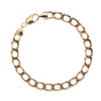 9ct Yellow Gold Curb Bracelet 9.5"