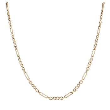 9ct Yellow Gold Fancy Figaro Chain 20"