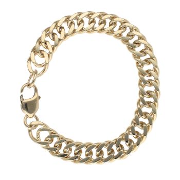 9ct Yellow Gold Double Curb Bracelet 7"
