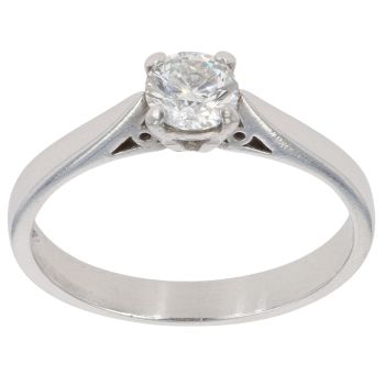 Platinum 0.50ct Brilliant Cut Diamond Solitaire Ring