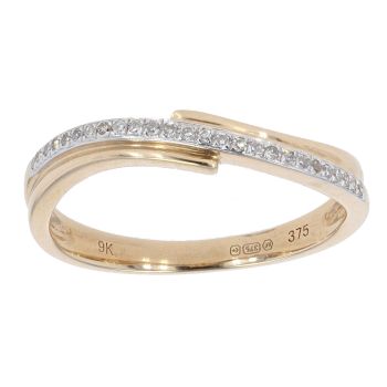 9ct Yellow Gold 0.09cts Diamond Fancy Ring by Anya Belle