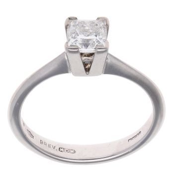 14ct White Gold 0.75ct Princess Cut Diamond Solitaire Ring