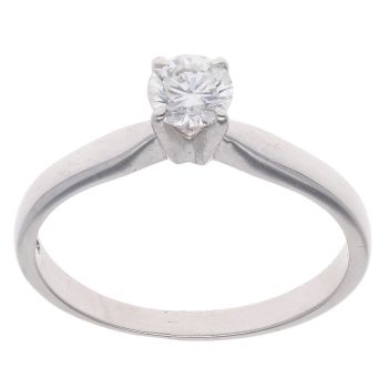 18ct White Gold 0.30ct Brilliant Cut Diamond Solitaire Ring