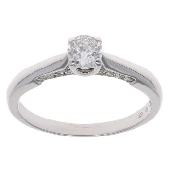 18ct White Gold 0.50ct Brilliant Cut Diamond Solitaire Ring