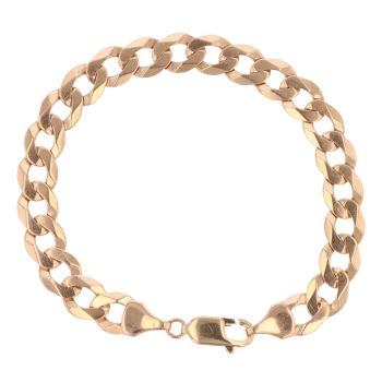 9ct Yellow Gold Curb Bracelet 8"