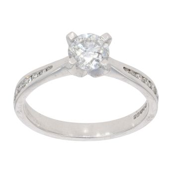 Platinum 0.80ct Diamond Solitaire Ring