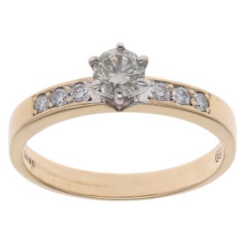 18ct Yellow Gold 0.55ct Brilliant Cut Diamond Solitaire Ring