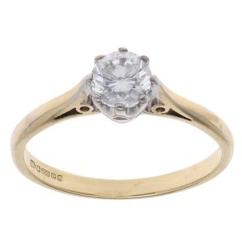 18ct Yellow Gold 0.50ct Diamond Solitaire Ring
