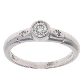 9ct White Gold 0.15ct Diamond Solitaire Ring