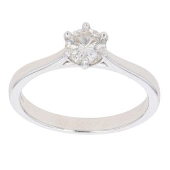 18ct White Gold 0.65ct Brilliant Cut Diamond Solitaire Ring