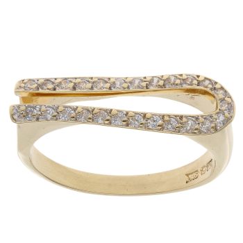 18ct Yellow Gold Fancy Cubic Zirconia Ring