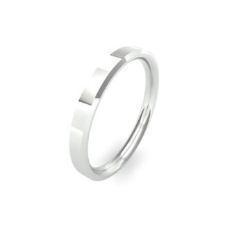 Platinum 2.5mm Soft Chamfered Edge Wedding Band