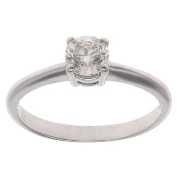 18ct White Gold 0.50ct Brilliant Cut Diamond Solitaire Ring