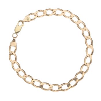 9ct Yellow Gold Curb Bracelet 8.5"