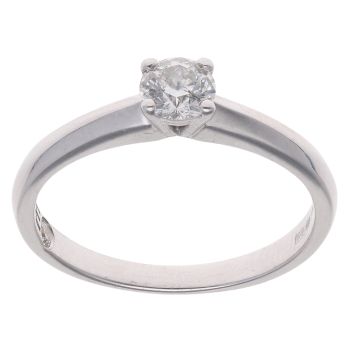 18ct White Gold 0.35ct Brilliant Cut Diamond Solitaire Ring