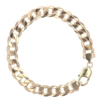 9ct Yellow Gold Curb Bracelet 8"