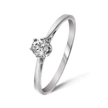 9ct White Gold 0.25ct Diamond Solitaire Ring