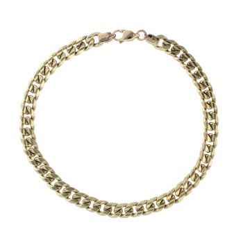 14ct Yellow Gold Fancy Bracelet 9"