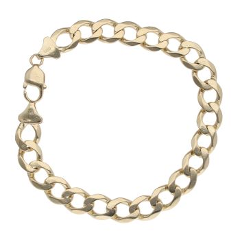 9ct Yellow Gold Curb Bracelet 9.5"