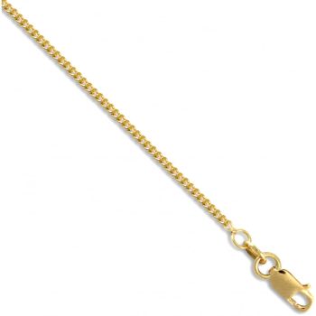 18ct Yellow Gold Pendant Curb Chain