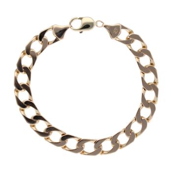 9ct Yellow Gold Curb Bracelet 9"