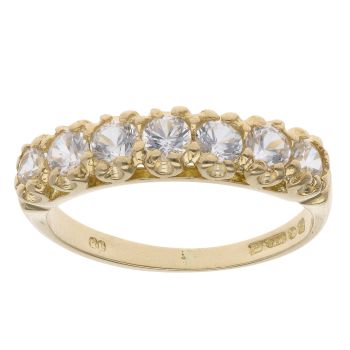 18ct Yellow Gold Cubic Zirconia Eternity Ring