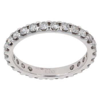 18ct White Gold 1.00ct Brilliant Cut Diamond Full Eternity Ring