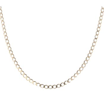 9ct Yellow Gold Curb Chain 18"
