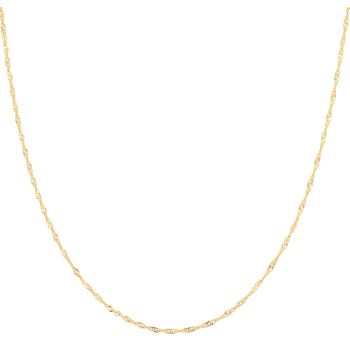 22ct Yellow Gold Twisted Fancy Chain 18"