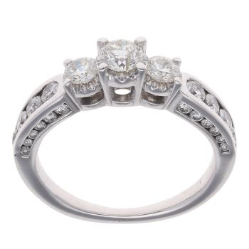 18ct White Gold Trilogy 1.00ct Diamond Ring