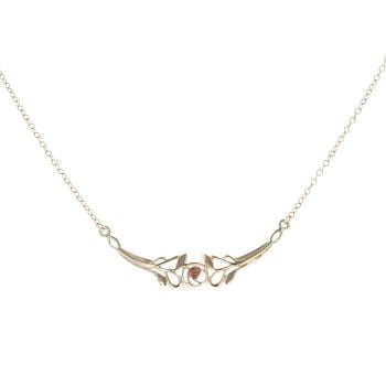 9ct Yellow And Rose Gold Rose Pendant And Chain 18"