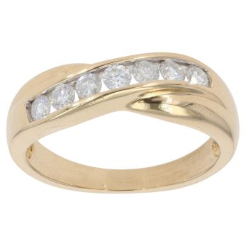 18ct Yellow Gold 0.50ct Brilliant Cut Diamond Crossover Ring