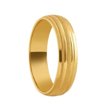 22ct Yellow Gold Ring With Matte texture