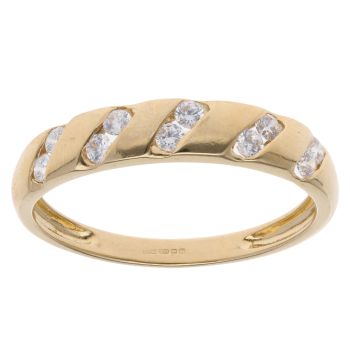 18ct Yellow Gold Fancy Cubic Zirconia Ring