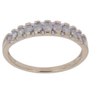 9ct Yellow Gold 0.50ct Brilliant Cut Diamond Half Eternity Ring