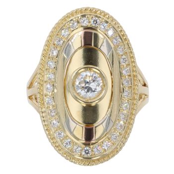 18ct Yellow Gold Cubic Zirconia Fancy Ring