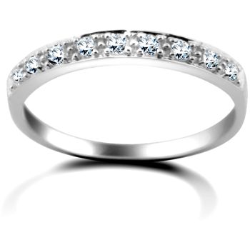 9 Carat White Gold 31pts Half Eternity Diamond Ring