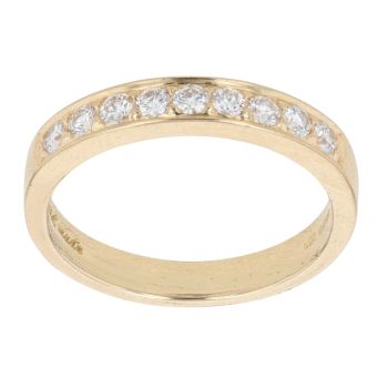 18ct Yellow Gold 0.25ct Diamond Half Eternity Ring