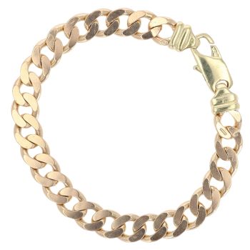 9ct Yellow Gold Curb Bracelet 8"