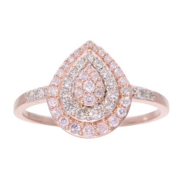 9ct Rose Gold 0.60ct Diamond Cluster Ring
