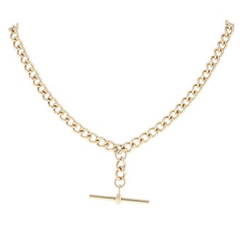 9ct Yellow Gold Albert T-Bar Chain 20"