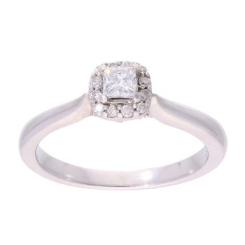 9ct White Gold 0.25ct Diamond Cluster Ring