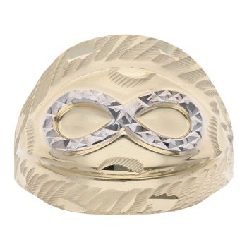 14ct Yellow And White Gold Infinity Fancy Ring