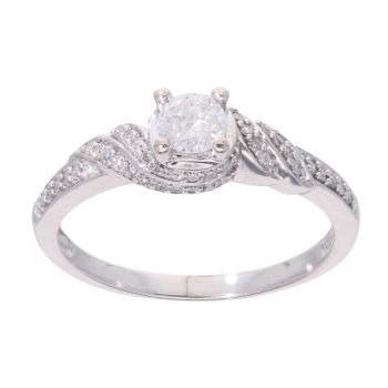 18ct White Gold 0.50cts Diamond Solitaire Ring