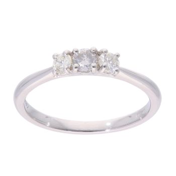 Platinum 0.38ct Diamond Trilogy Ring