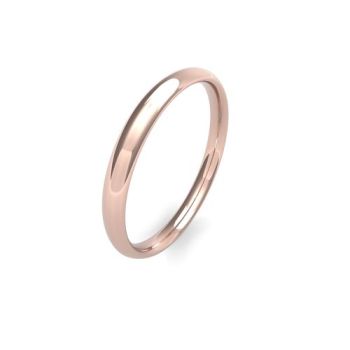 9ct Rose Gold 2.5mm Traditional Court Wedding Band