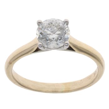 9ct Yellow Gold 1.00ct Brilliant Cut Diamond Solitaire Ring